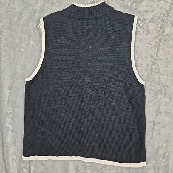 Designers Original Women's Lg Christmas Vest black multicolored  santa snowman - Picture 8 of 11